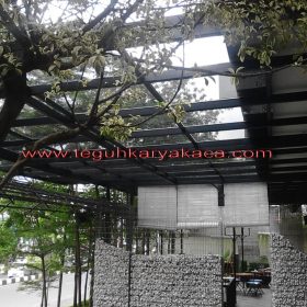 kanopi kaca tempered