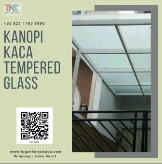 kanopi kaca tempered